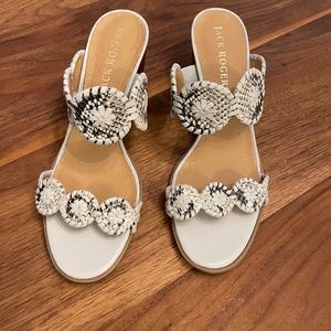 Jack Rogers Lauren Mid Heel Snake Print